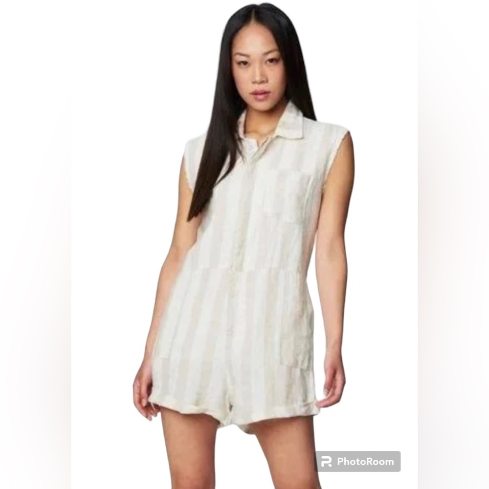 NWT Blank NYC Changing Lanes Linen Romper